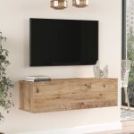 [en. casa] - meuble tv lapinlahti  porte 29, 5 x 100 x 31, 5 cm effet chne rustique