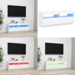 Meuble tv avec lumières led blanc 100x35x40 cm - meuble tv - meuble téléviseur - armoire tv - télévision ... Meuble tv avec lumières led blanc 100x35x40 cm - meuble tv - meuble téléviseur - armoire tv - télévision ...