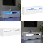 Meuble tv avec lumières led blanc 120x35x40 cm - meuble tv - meuble téléviseur - télévision murale - ... Meuble tv avec lumières led blanc 120x35x40 cm - meuble tv - meuble téléviseur - télévision murale - ...