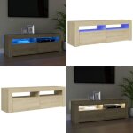 Meuble tv avec lumires led chne sonoma 120x35x40 cm - meuble tv - meuble tlviseur - tlvision - ...