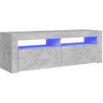 Yoyo - inlife meuble tv avec lumi�res led gris b�ton 120x35x40 cm