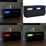 Vidaxl - meuble tv avec lumières led noir 80x35x40 cm - meubles tv - meuble tv led - meuble tv rangement ... Vidaxl - meuble tv avec lumières led noir 80x35x40 cm - meubles tv - meuble tv led - meuble tv rangement ...