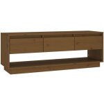 Vidaxl - meuble tv marron miel 110, 5x34x40 cm bois de pin massif