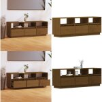 Vidaxl - meuble tv marron miel 140x37x50 cm bois de pin massif - meubles tv - meuble tv - buffet bas ... Vidaxl - meuble tv marron miel 140x37x50 cm bois de pin massif - meubles tv - meuble tv - buffet bas ...