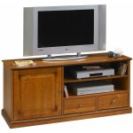 Beaux meubles pas chers - meuble tv 1 porte et 2 tiroirs en merisier - florie