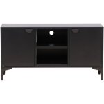 Ebuy24 - meuble tv en mtal l120cm - noir - piring