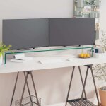 Meuble tv / de moniteur 120 x 30 x 13 cm verre transparent