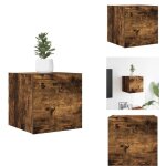 Meuble tv mural ch�ne fum� 30, 5x30x30 cm - meuble tv mural - meuble tv suspendu - meuble tv moderne ...