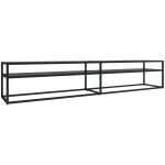 Meuble tv noir 220x40x40, 5 cm verre tremp� vidaxl