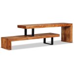 Meuble tv?meuble de rangement?banc tv bois d'acacia massif cfw573580