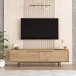 Mobili rebecca - meuble tv rebecca mobili puka 45x160x35, 5 panneau de particules fer chêne clair gris ... Mobili rebecca - meuble tv rebecca mobili puka 45x160x35, 5 panneau de particules fer chêne clair gris ...