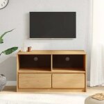 Meuble tv sauda ch�ne 99x43x55 cm bois de pin massif
