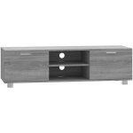 Vidaxl - meuble tv sonoma gris 140x40, 5x35 cm bois d'ing�nierie