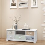 Meuble tv en style fran�ais bois vidaxl