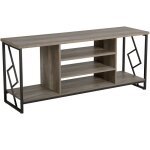 Beliani - meuble tv au style industriel rangement ouvert 2 Étagères effet bois foncé et structure design ... Beliani - meuble tv au style industriel rangement ouvert 2 Étagères effet bois foncé et structure design ...