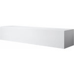 Muebles bonitos - meuble tv suspendu 1 porte meuble tv de salon 160x30x40cm mod�le luke h2 blanc finition ...