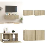 Vidaxl - meubles tv suspendus 2 pcs ch�ne sonoma 60x30x30 cm - meuble tv mural - meuble tv suspendu - ...