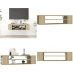 Vidaxl - meuble tv suspendu chne sonoma 100x30x26, 5 cm bois ingnierie - meuble tv suspendu - meuble ...