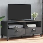 Meuble tv viken gris anthracite bois de pin solide vidaxl