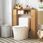 Costway - meuble wc au - dessus de toilettes / meuble de rangement - 2 compartiments ouverts - 2 placard ... Costway - meuble wc au - dessus de toilettes / meuble de rangement - 2 compartiments ouverts - 2 placard ...