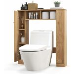 Meuble wc Étagère au - dessus des toilettes, organisateur de rangement autoportant de salle de bain avec ... Meuble wc Étagère au - dessus des toilettes, organisateur de rangement autoportant de salle de bain avec ...