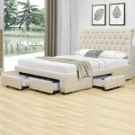 Meubler design lit design avec tiroirs hyde - beige - 140x190, tissu, style contemporain, 216. 5 x 156 ... Meubler design lit design avec tiroirs hyde - beige - 140x190, tissu, style contemporain, 216. 5 x 156 ...