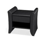 Meubler design table de chevet nova - table de nuit - design - noir, polyurthane, rectangulaire, style ...