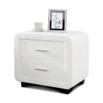 Meubler design - table chevet design en simili cuir zest - blanc, polyuréthane, rectangulaire, style ... Meubler design - table chevet design en simili cuir zest - blanc, polyuréthane, rectangulaire, style ...