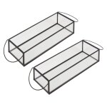 Meubletmoi - lot de 2 terrariums / photophores en verre et m�tal noir - mirana 9368