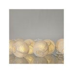 Guirlande lumineuse blanche boules en papier 3, 10 m - blanc