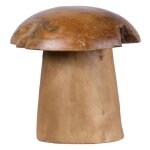 Meubletmoi - sculpture artisanale champignon en bois de teck h. 30 cm - pliz 2