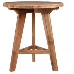 Meubletmoi - table de bar ronde d. 89 cm en bois massif pin recyclé - chalet Meubletmoi - table de bar ronde d. 89 cm en bois massif pin recyclé - chalet