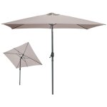 Meublorama - parasol inclinable rectangulaire taupe 200x300x250 cm ? toile 180 g / m² déperlante Meublorama - parasol inclinable rectangulaire taupe 200x300x250 cm ? toile 180 g / m² déperlante