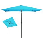 Meublorama - parasol inclinable rectangulaire turquoise 200x300x250 cm ? toile 180 g / m² déperlante Meublorama - parasol inclinable rectangulaire turquoise 200x300x250 cm ? toile 180 g / m² déperlante