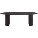 Meublorama - table � manger ovale vagos effet bois brun fonc� longueur 220cm, id�al pour une salle � ...
