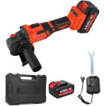 Meuleuse d'angle sans fil, moteur sans balais r�glable, avec batteries 21 v 4 ah, poign�e auxiliaire, ...