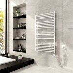 Blanc s�che serviettes �lectrique 100x60cm, 500w radiateur s�che - serviette �lectrique, avec lcd �cran ...