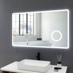 Meykoers - miroir de salle de bain led 100x60cm avec anti - buée et bluetooth led éclairage réglable ... Meykoers - miroir de salle de bain led 100x60cm avec anti - buée et bluetooth led éclairage réglable ...