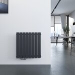 Radiateur eau chaude horizontal 630x620mm anthracite radiateur plat 450w chauffage central monocouche ... Radiateur eau chaude horizontal 630x620mm anthracite radiateur plat 450w chauffage central monocouche ...