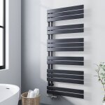 S�che serviette 1385 x 600mm radiateur s�che - serviette eau chaude asym�trique lames plates ouverture ...