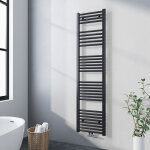 Sche - serviettes  eau chaude anthracite radiateur vertical 160x40cm connexion central 547 watts - ...