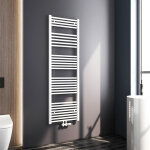 Sche - serviettes  eau chaude design blanc 160x50cm vertical sche - serviettes pour salle de bain ...