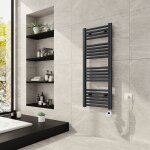 Sèche - serviette électrique radiateur anthracite 300w, sèche - serviettes Électrique 100x40cm, avec ... Sèche - serviette électrique radiateur anthracite 300w, sèche - serviettes Électrique 100x40cm, avec ...