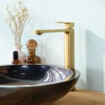 Mitigeur pour vasque salle de bain louga or bross