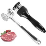 2pcs marteau attendrisseur  viande acier inoxydable, attendrisseur de viande inox professionnel, attendrisseu ...