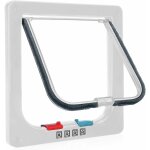 Chatière pour chat, verrouillage manuel à 4 voies, économe en énergie, coupe - froid, pratique, petit ... Chatière pour chat, verrouillage manuel à 4 voies, économe en énergie, coupe - froid, pratique, petit ...