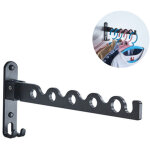 Mezheng - tendoir mural, �tendoir pliant r�tractable, facile � installer, noir