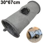 Tunnel pliable pour chat, tunnel de jeu en daim durable avec balle et trou, pour chats, lapins, chatons, ...