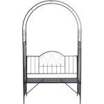 Mh - arche  rosier banc de jardin jules noir