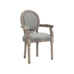 Mh - chaise style louis xvi lys grise